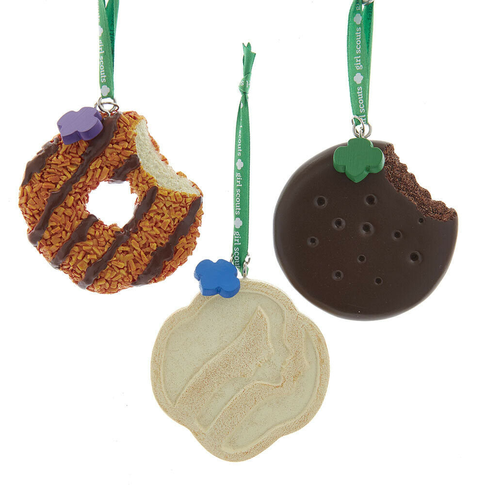 Set of 3 Girl Scouts of the USA Cookie Ornaments