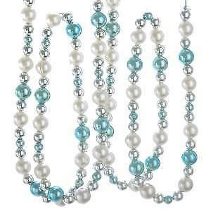 Silver, Blue and White Beaded Garland
