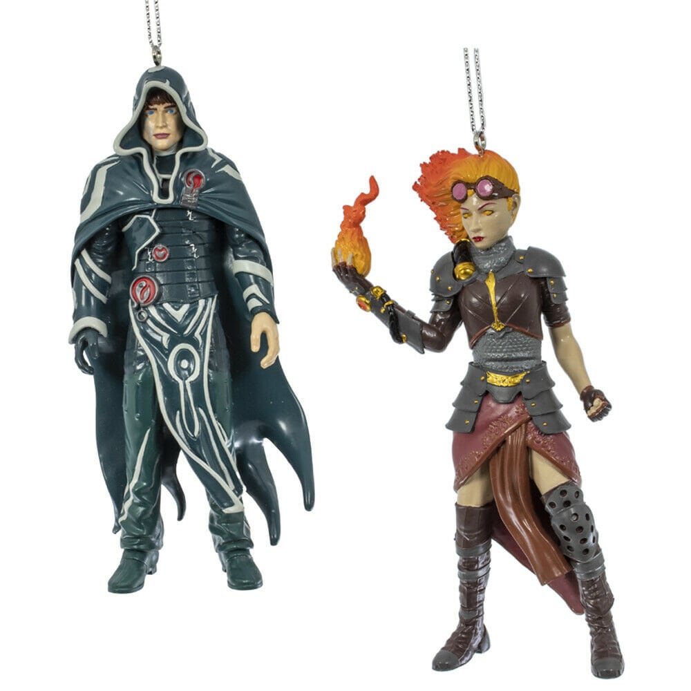 Set of 2 Magic The Gathering® Jace and Chandra Ornaments