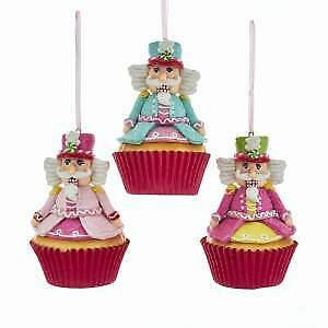 Set of 3 Nutcracker Cupcake Ornaments