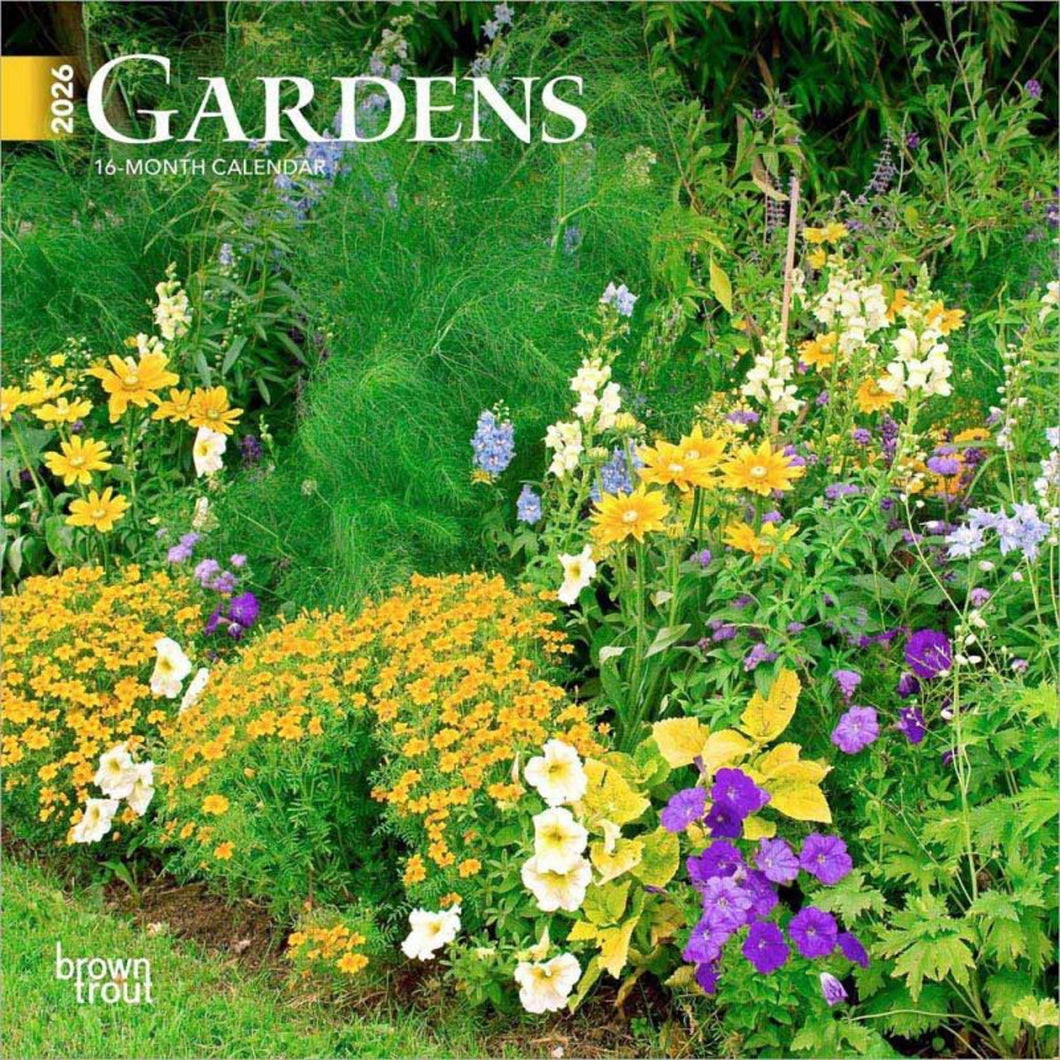 Browntrout Gardens 2026 7 x 7 Mini Calendar