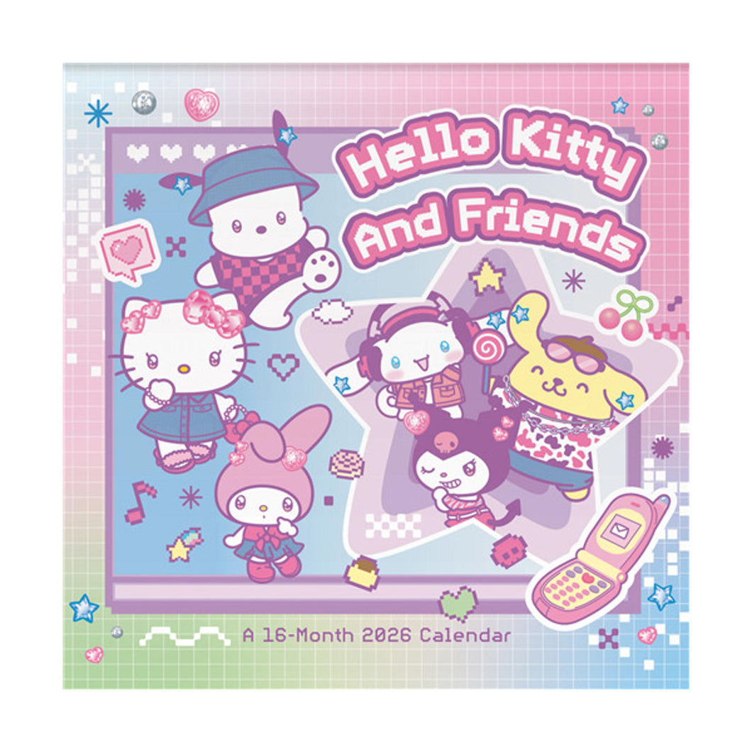 Trends International Sanrio - Hello Kitty and Frien 2026 12 x 12 Wall Calendar