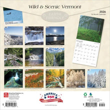 Load image into Gallery viewer, Browntrout Vermont Wild &amp; Scenic 2026 12 x 12 Wall Calendar
