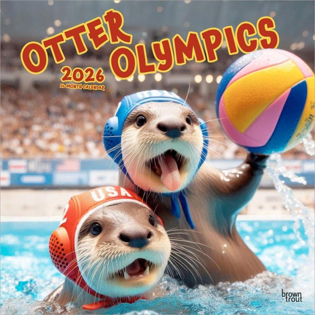 Browntrout Otter Olympics 2026 12 x 12 Wall Calendar