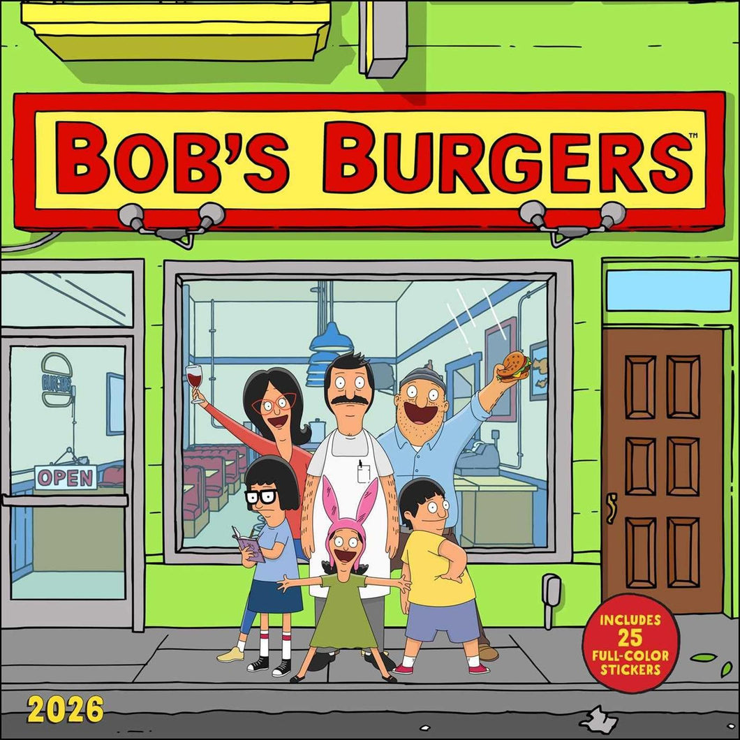 Universe Bob's Burgers 12x12 2026 Wall Calendar