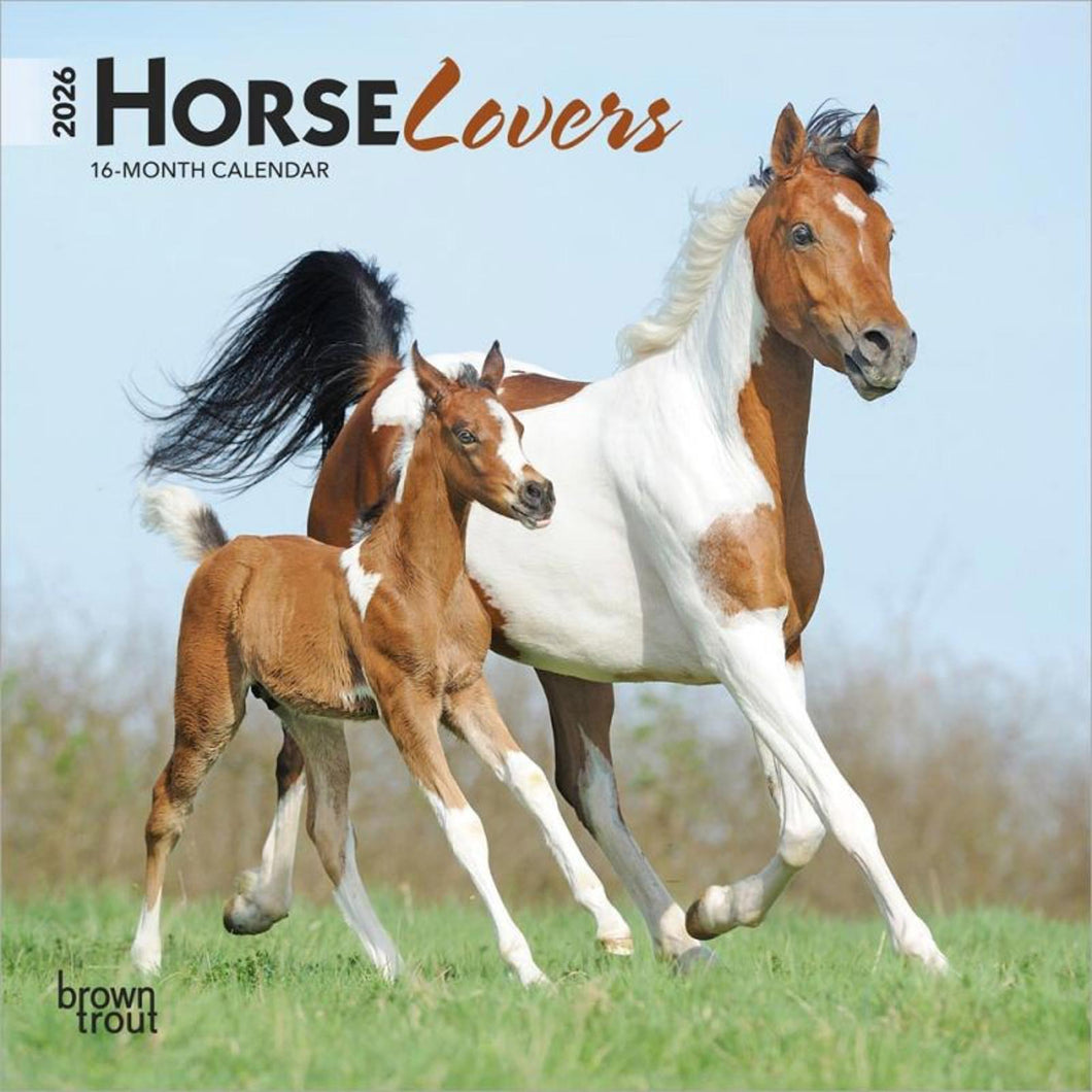 Browntrout Horse Lovers 2026 7 x 7 Mini Calendar