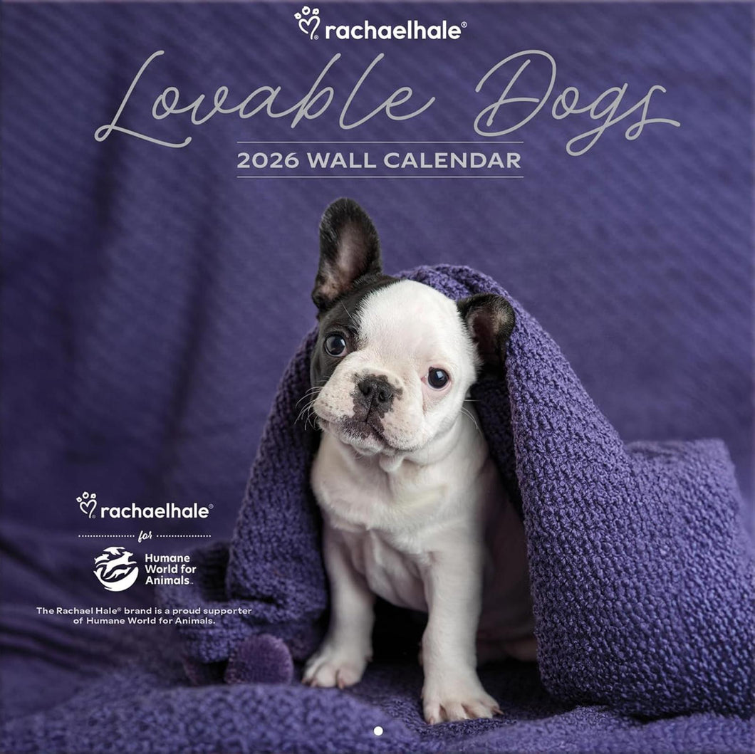 Turner Rachael Hale + NHS - Lovable Dogs 12x12 2026 Wall Calendar