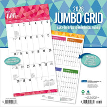 Load image into Gallery viewer, Browntrout Jumbo Grid Large Print 2026 12 x 12 Wall Calendar

