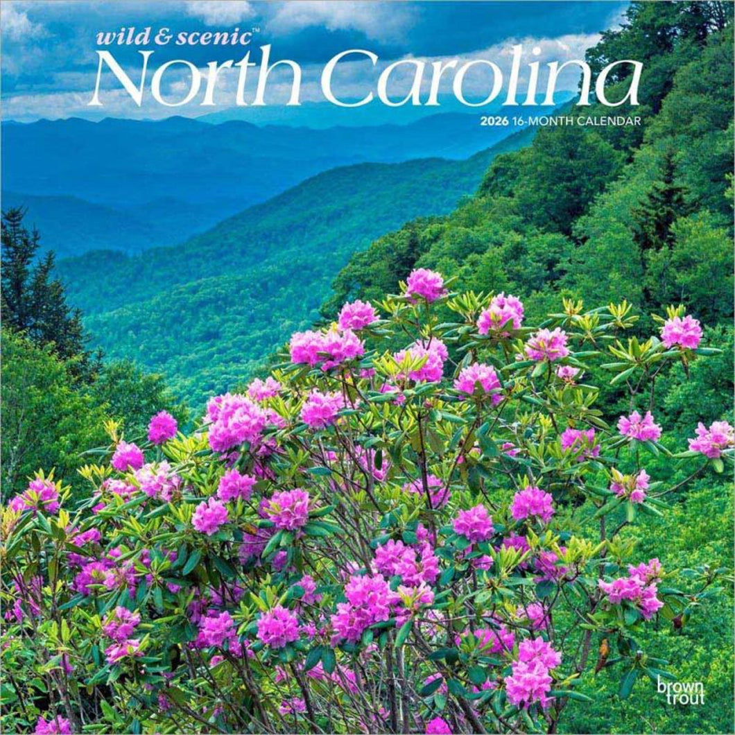 Browntrout North Carolina Wild & Scenic 2026 12 x 12 Wall Calendar