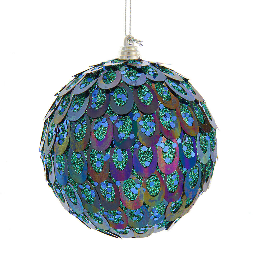 100MM Peacock Ball Ornament H7575