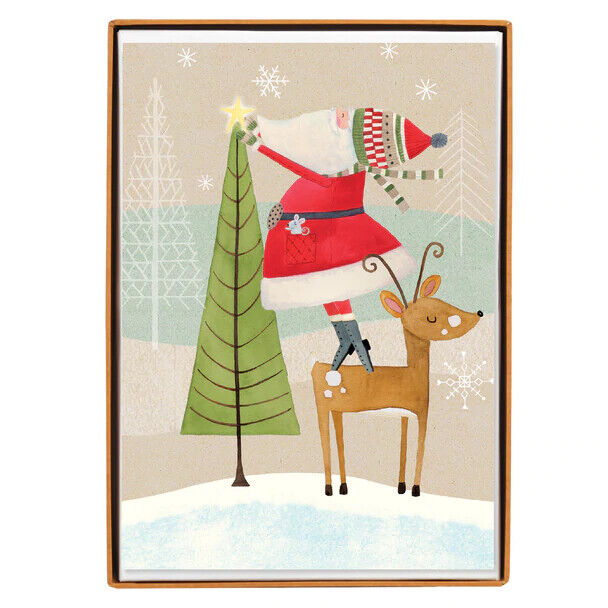 Graphique Santa Star Large Classic Holiday Boxed Card 15ct