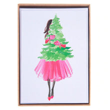 Load image into Gallery viewer, Graphique Festive Party Girl Large Classic Holiday Boxed Card 15ct
