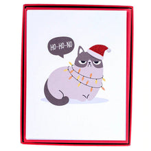 Load image into Gallery viewer, Graphique Grumpy Cat Mid-Sized Holiday Boxed Card 15ct
