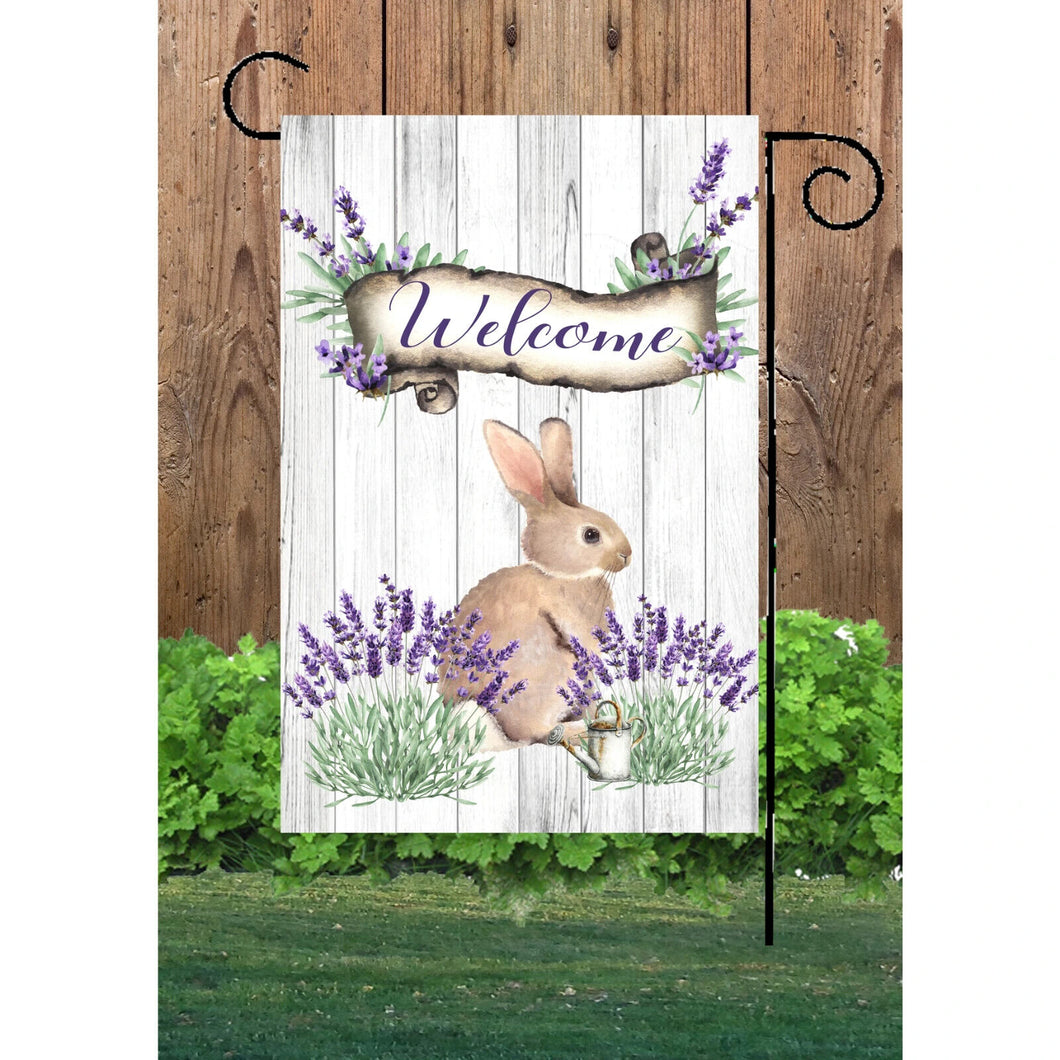 Flags Galore Welcome Baby Rabbit Garden Flag