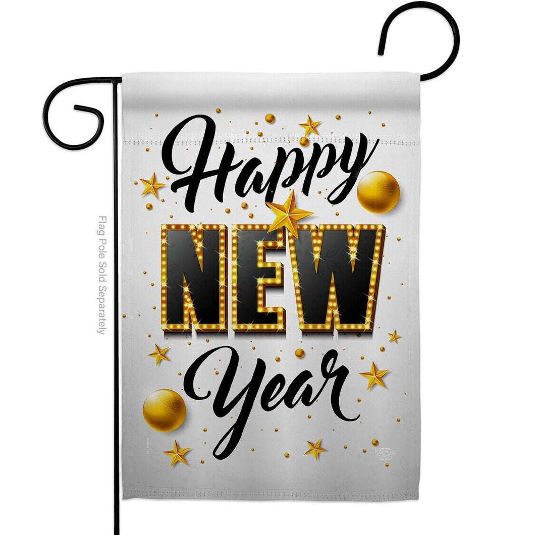 Two Group Flag Happy New Year Decor Flag