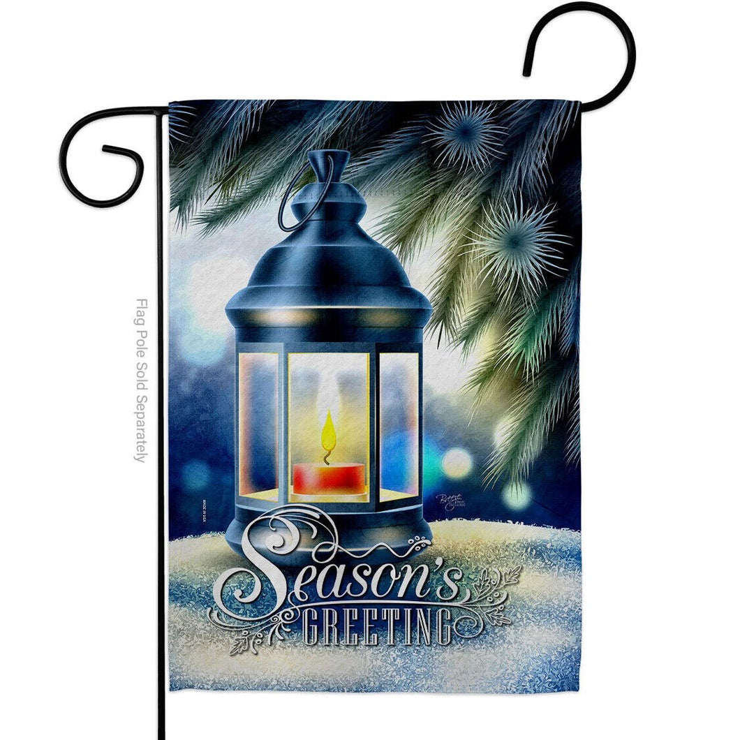 Two Group Flag Winter Lantern Wintertime Wonderland Decor Flag