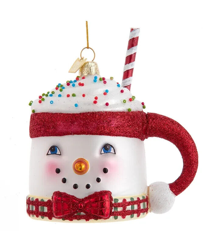 Noble Gems™ Glass Snowman Mug Ornament NBX0096