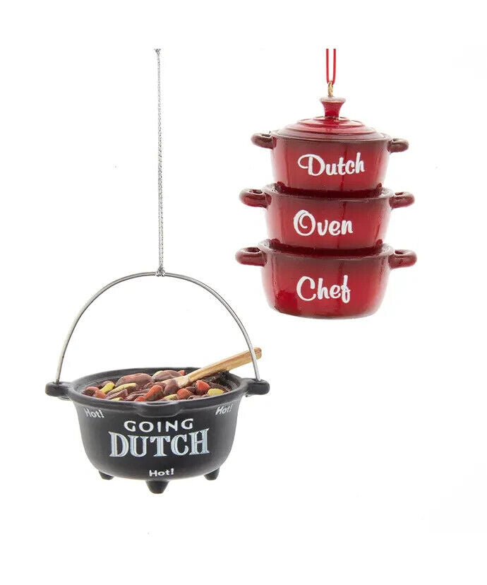 Set of 2 Dutch Oven Ornaments J8699