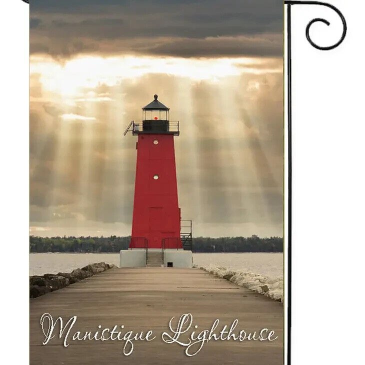 Flags Galore Manistique Lighthouse Garden Flag