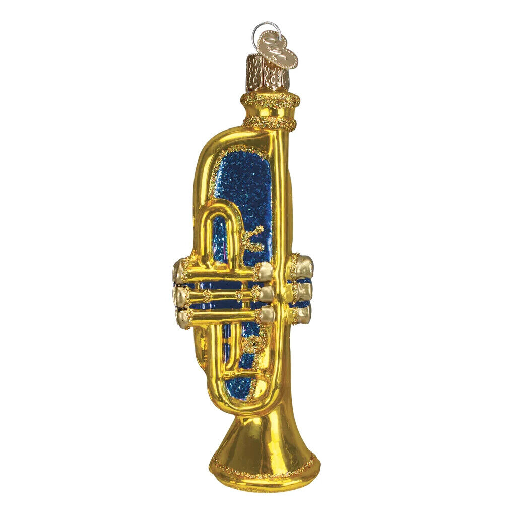 Old World Christmas Trumpet (a) Ornament