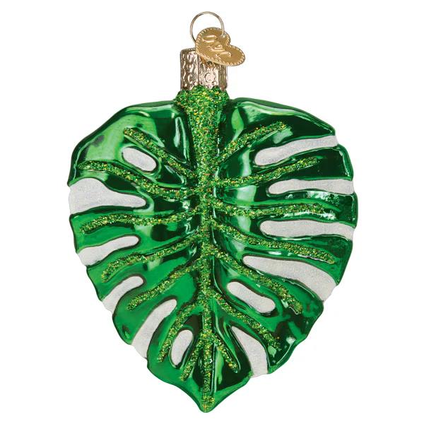 Old World Christmas Monstera Leaf Ornament
