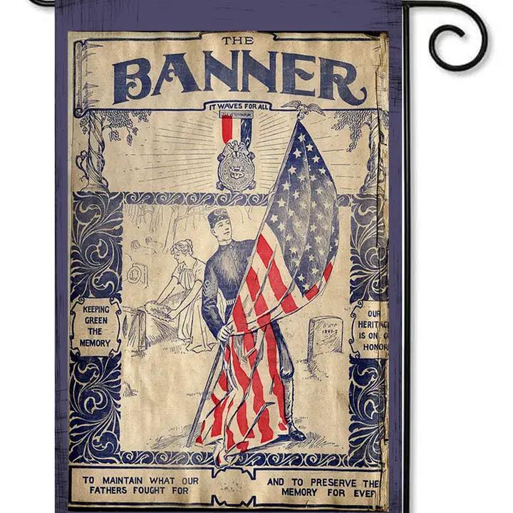 Flags Galore Patriotic Banner Soldier 12x18 Garden Flag