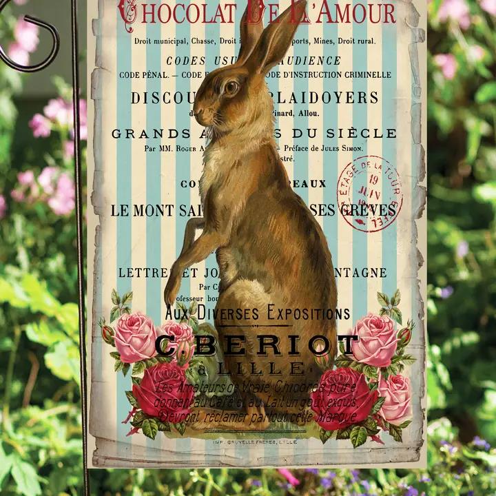 Flags Galore Chocolate Rabbit Garden Flag