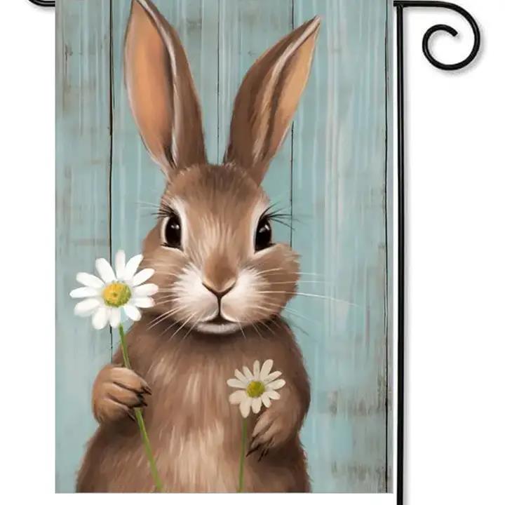 Flags Galore Bunny with Daisy Garden Flag