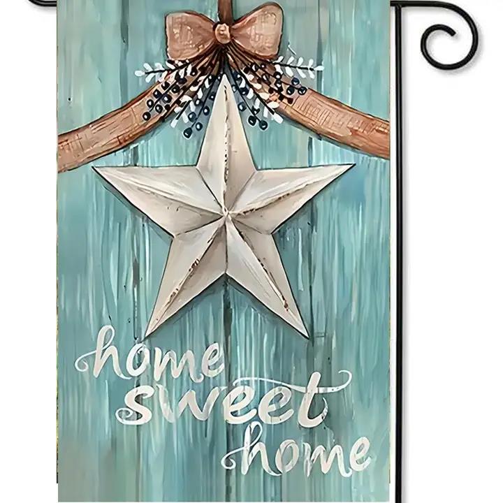 Flags Galore Home Sweet Home White Star Garden Flag