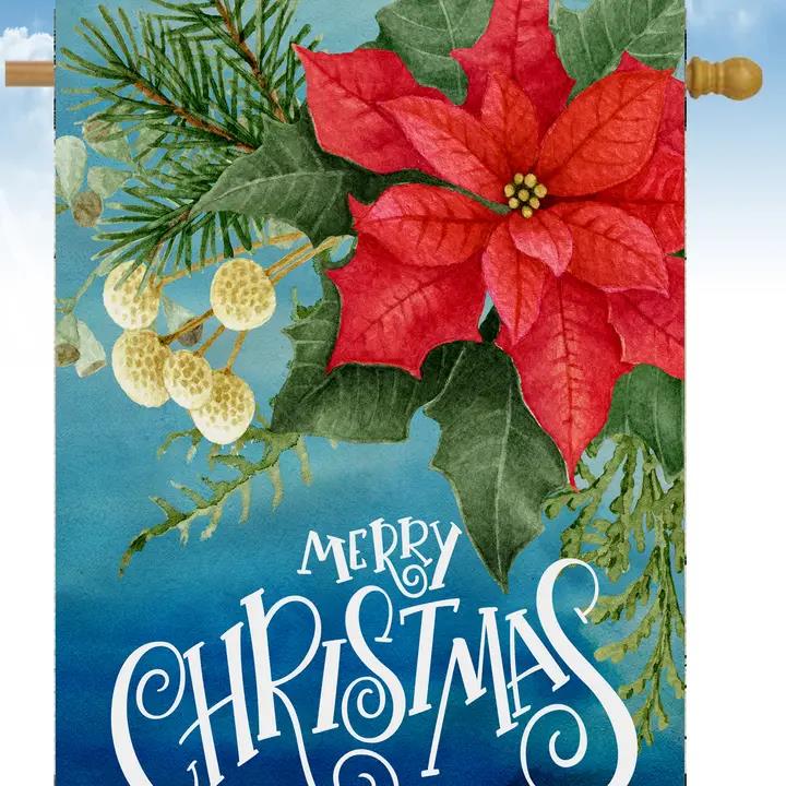 Flags Galore Merry Christmas House Flag