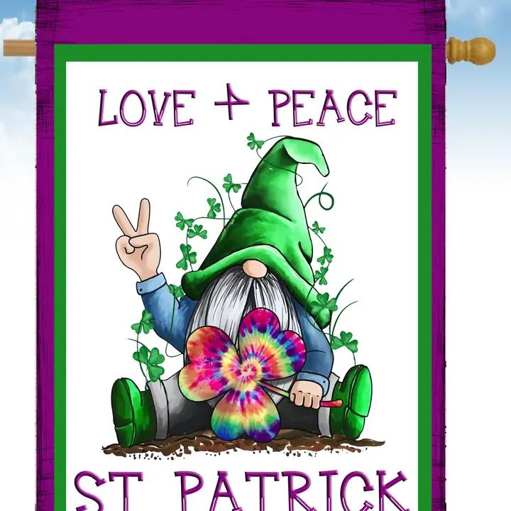 Flags Galore Love & Peace St. Patrick House Flag