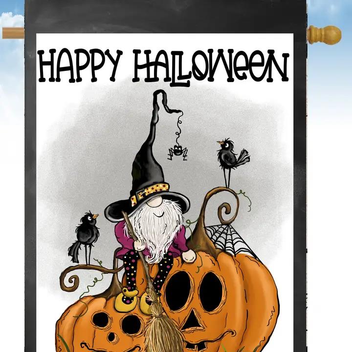 Flags Galore Happy Halloween House Flag