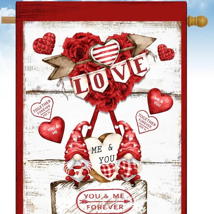 Flags Galore Love Balloon Gnomes House Flag