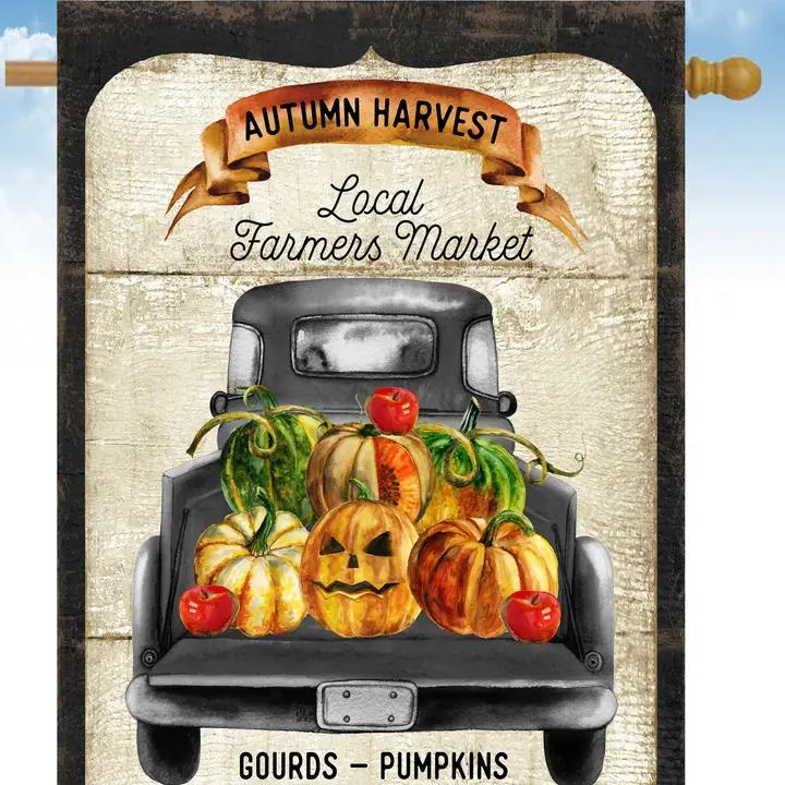 Flags Galore Fall Black Truck House Flag