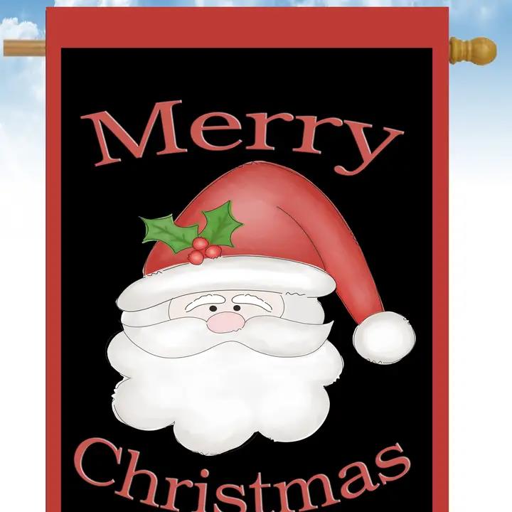 Flags Galore Merry Christmas Santa House Flag