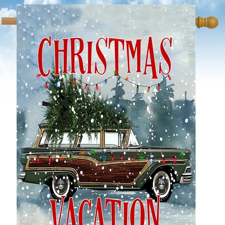 Flags Galore Christmas Vacation House Flag