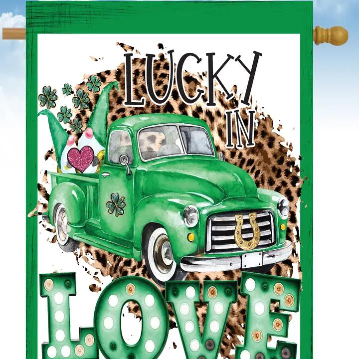Flags Galore Lucky in Love House Flag