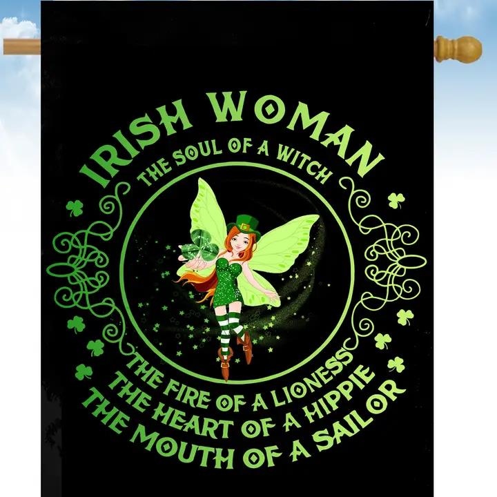 Flags Galore Irish Woman House Flag