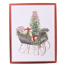 Load image into Gallery viewer, Graphique Sled Mid-Sized Holiday Boxed Card 15ct
