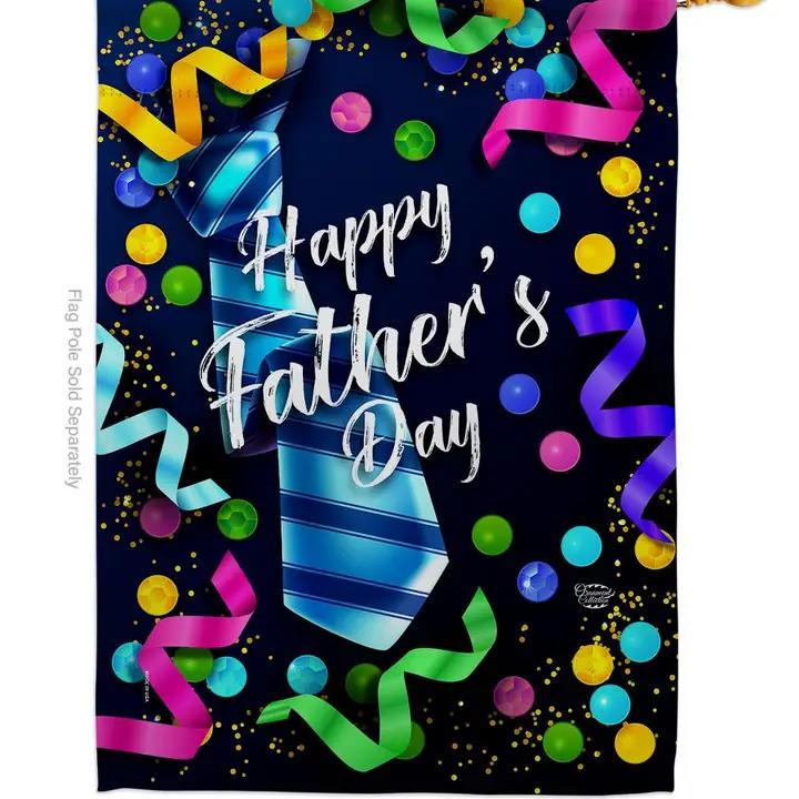 Two Group Flags Best Tie Father Family Day House Flag