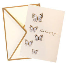 Load image into Gallery viewer, Graphique Butterflies Sympathy Handmade Card
