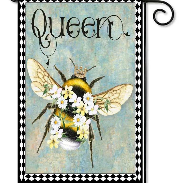 Flags Galore Queen Bee Garden Flag