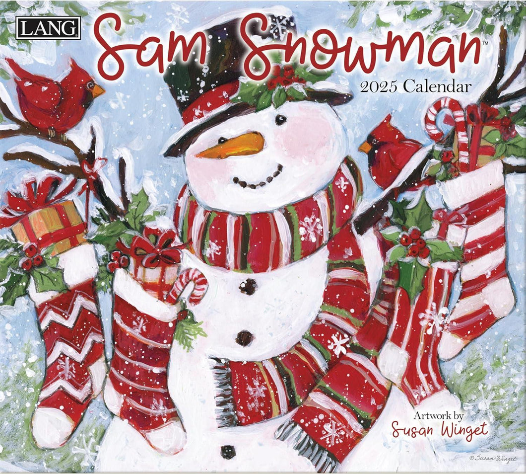 Lang Sam Snowman 2025 Wall Calendar