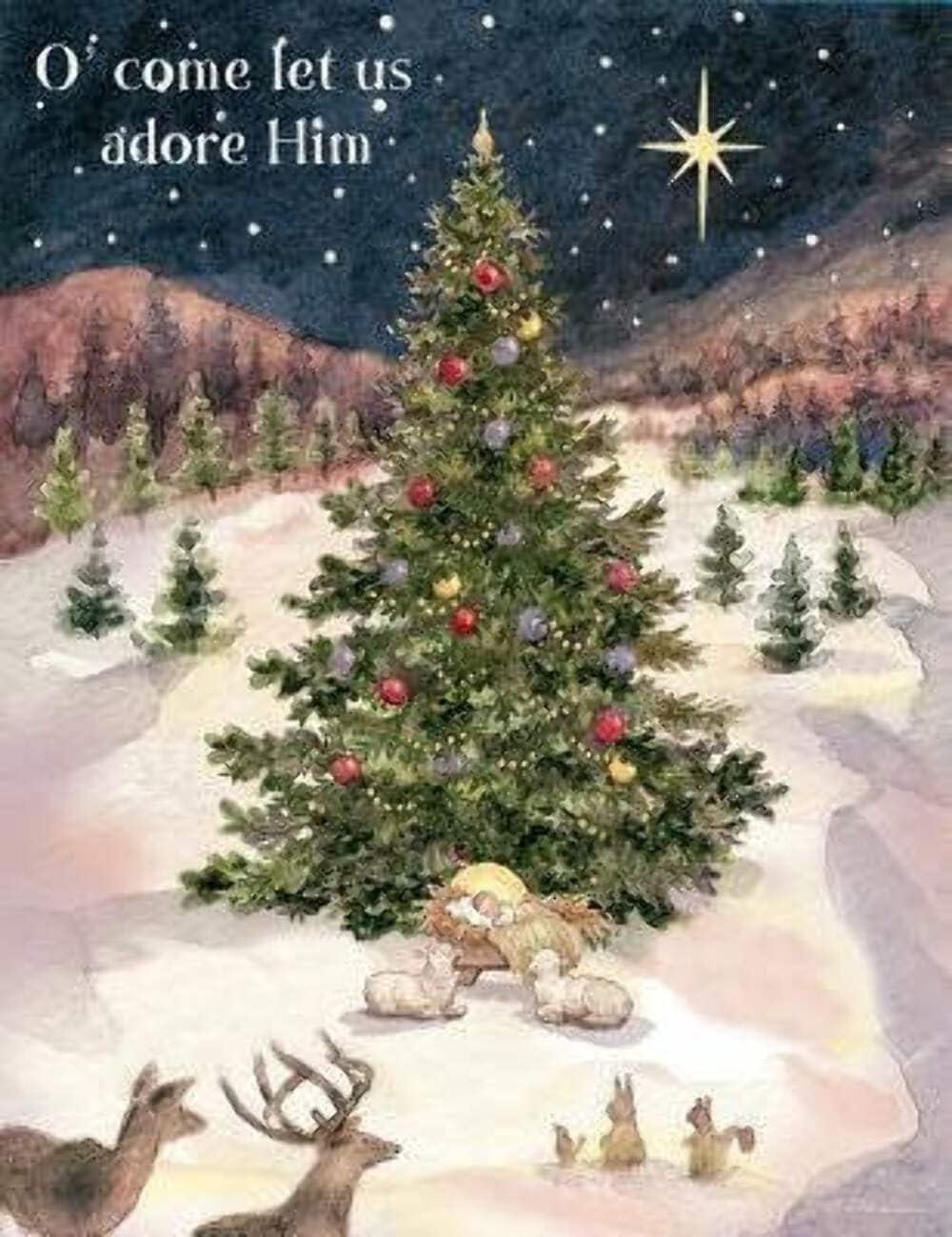 Lang Let Us Adore Him Boxed Christmas Cards 18ct