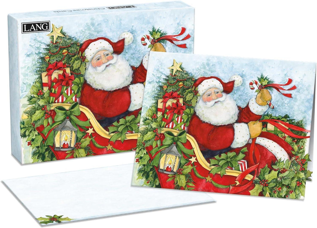Lang Santa's Coming To Town Boxed Christmas Cards 18ct