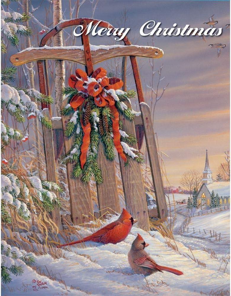 Lang Wintertime Cardinal Boxed Christmas Cards 18ct