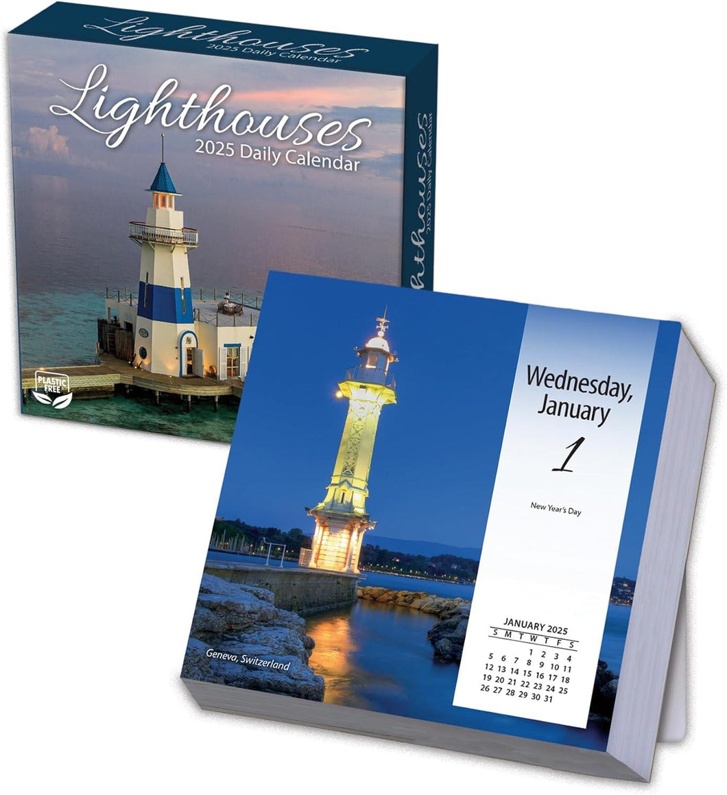 Turner Lighthouses Photo 2025 Daily Boxed Calendar