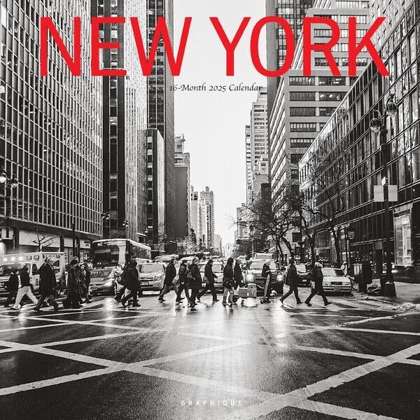 Graphique New York 2025 12 x 12 Wall Calendar