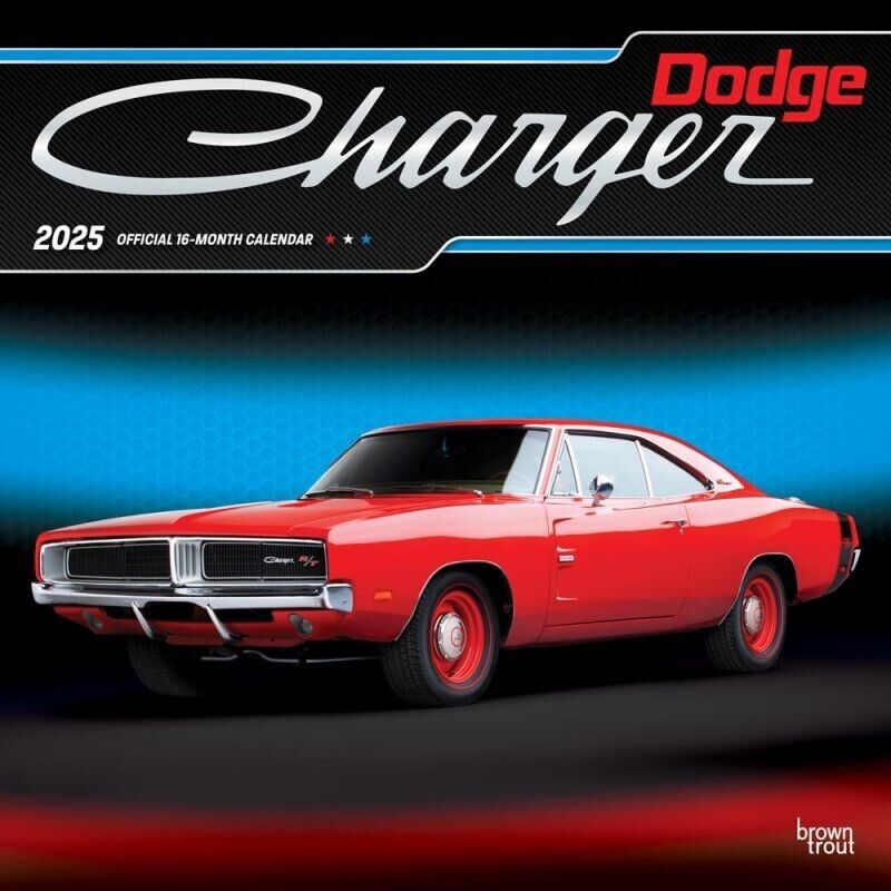 Browntrout Dodge Charger OFFICIAL 2025 12 x 12 Wall Calendar