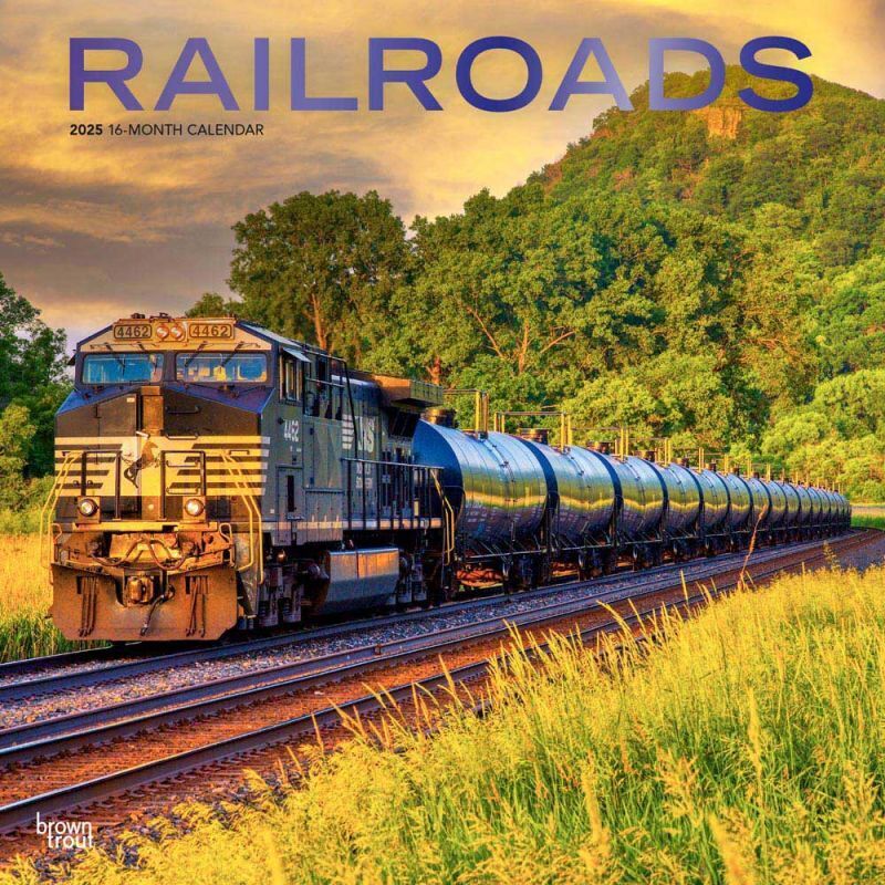 Browntrout Railroads 2025 12 x 12 Wall Calendar